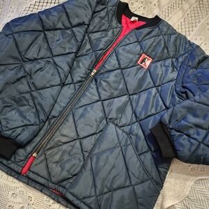 Mens Vintage 80s K Brand Quilted Jacket Penguin 3XL Made In USA Cooler‎ Jacket